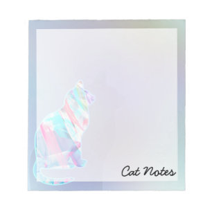 Cat Watercolor Rainbow Animal for Cat Lovers Anteckningsblock