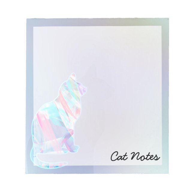 Cat Watercolor Rainbow Animal for Cat Lovers Anteckningsblock (Framsida)