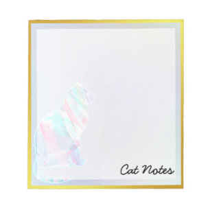 Cat Watercolor Rainbow Animal for Cat Lovers Anteckningsblock