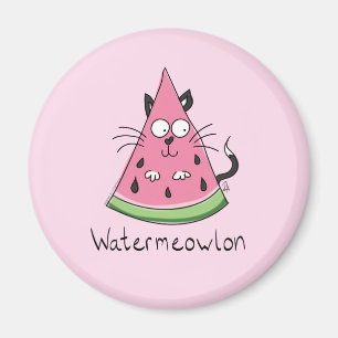 Cat Watermelon Cute Barn Magnet