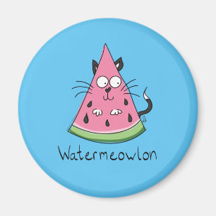 Cat Watermelon Cute Barn Magnet