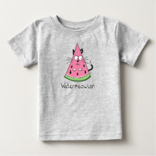 Cat Watermelon Funny Tecknad T Shirt