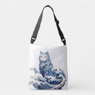 Cat Wave av Kanagawa Axelväska