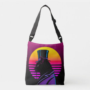 Cat Wearing a Tuxedo and a Hat Artwork Axelväska