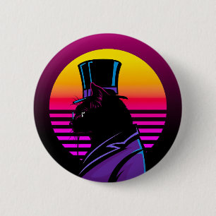 Cat Wearing a Tuxedo and a Hat Artwork Knapp