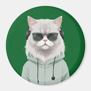 Cat Wearing Hoodie Funny Coola Animal Character Ar Magnet
