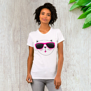 Cat Wearing Sunglasses Rosa Eyewear Womens T-Shirt