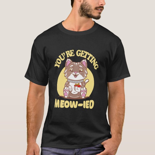 Cat Wedding T Shirt (Framsida)