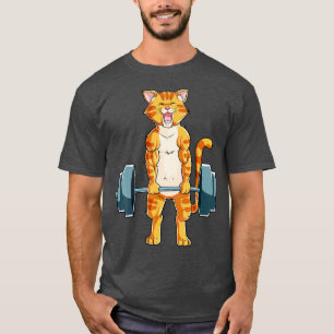 Cat Weightlyftande Powerlift Deadlift Fitness Gy T Shirt