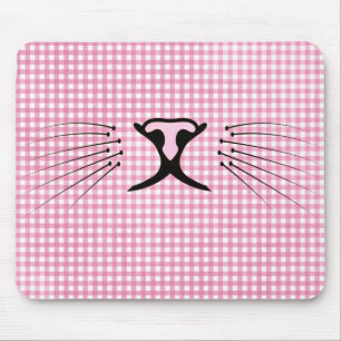 Cat Whiskers on Rosa and White Gingham Musmatta
