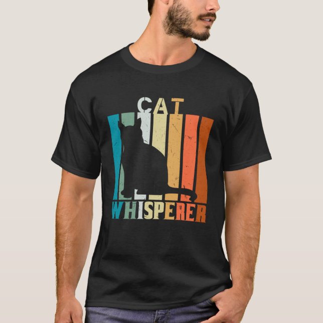 Cat Whisperer  Cats Whisperer Retro Cat Owner Cats T Shirt (Framsida)