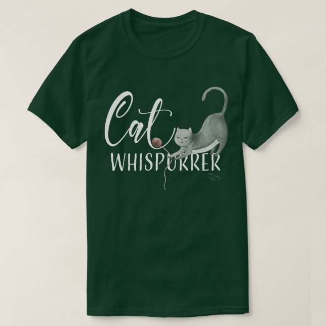 Cat Whisperer Cute Cat LoverGift T Shirt (Design framsida)