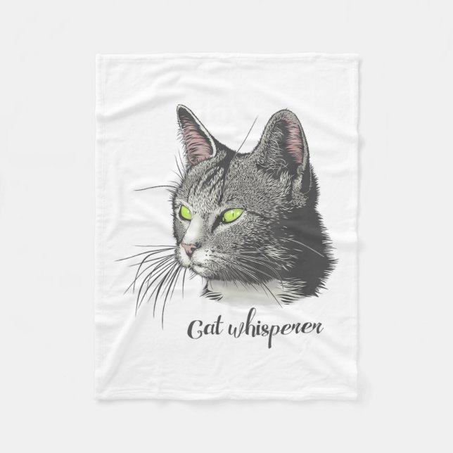 Cat Whisperer Fleecefilt (Framsidan)