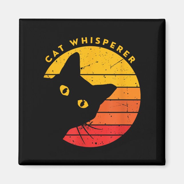 Cat Whisperer - Funny Sarcastic Cat Kitten Pun Lov Magnet (Framsidan)