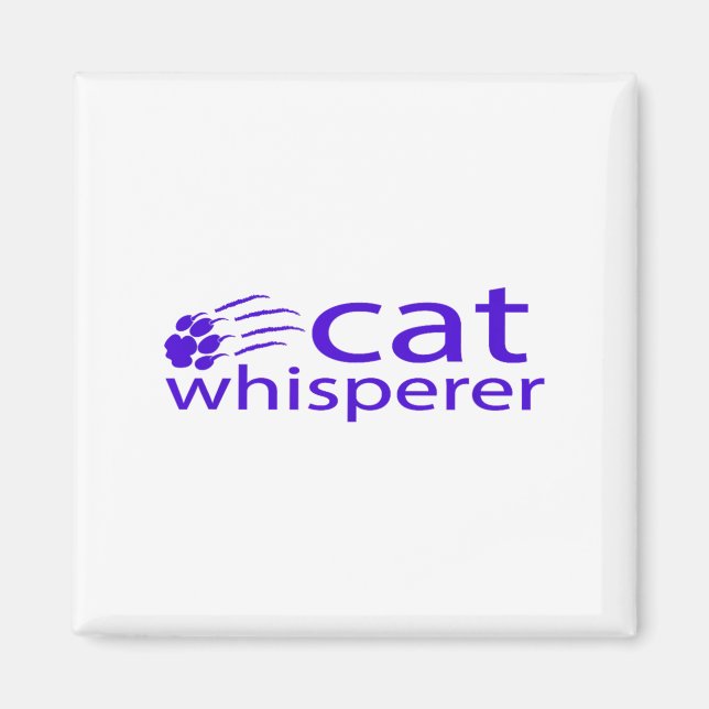 Cat Whisperer T Shirt Gift for Cat Lovers För mana Magnet (Framsidan)