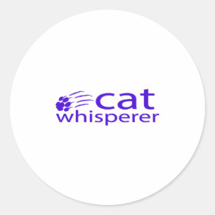 Cat Whisperer T Shirt Gift for Cat Lovers För mana Runt Klistermärke