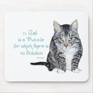 Cat Wisdom - en katt är ett pussel Musmatta