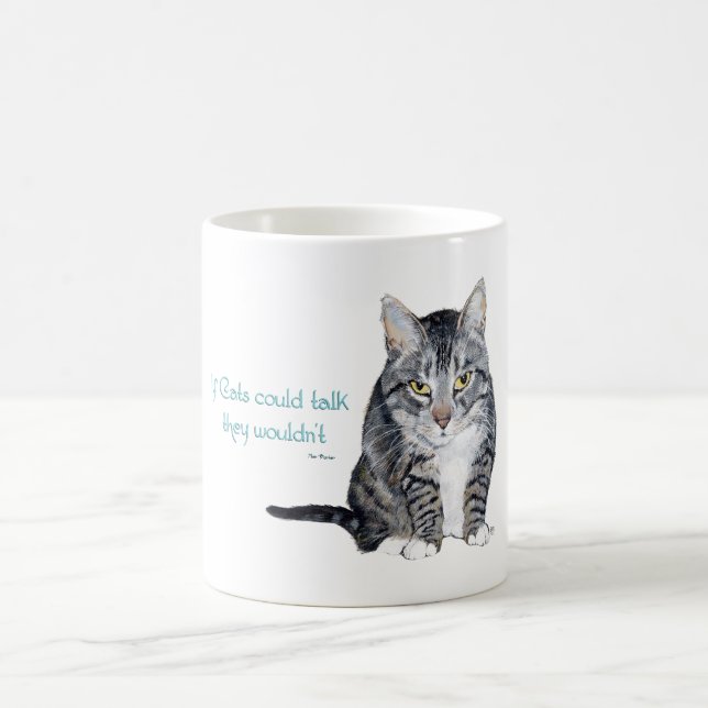 Cat Wisdom - om Cats kunde prata så skulle de inte Kaffemugg (Center)