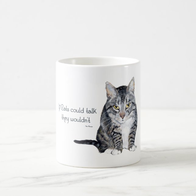 Cat Wisdom - om Cats kunde prata så skulle de inte Kaffemugg (Center)