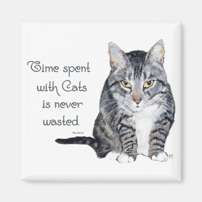 Cat Wisdom - Tid för katter Magnet (Framsidan)