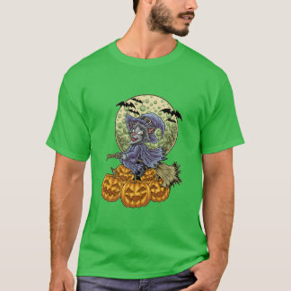 Cat Witch Halloween för Cat Lover-familjen T Shirt