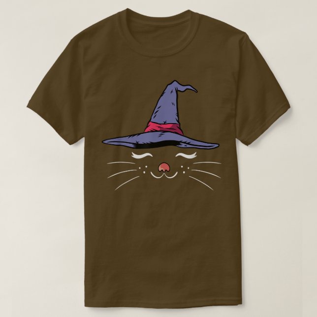 Cat Witch Lazy Halloween Costume Cute Kattunge Kit T Shirt (Design framsida)
