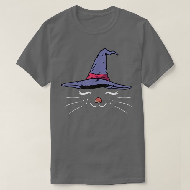 Cat Witch Lazy Halloween Costume Cute Kattunge Kit T Shirt (Design framsida)