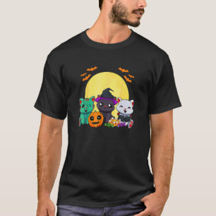 Cat Witch Zombie Vampire Lazy Halloween Costume Cu T Shirt