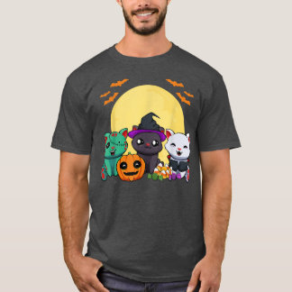 Cat Witch Zombie Vampire Lazy Halloween Costume Cu T Shirt
