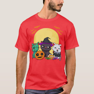 Cat Witch Zombie Vampire Lazy Halloween Costume Cu T Shirt