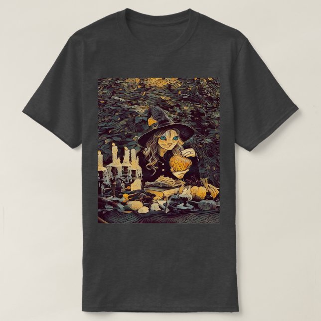 Cat Witchx27s Hex T Shirt (Design framsida)