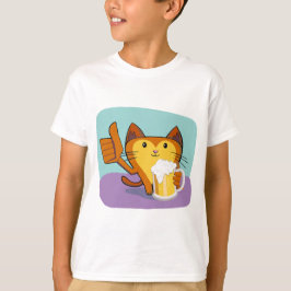 Cat with Drink – Funny Meme-Inspired Design T Shirt