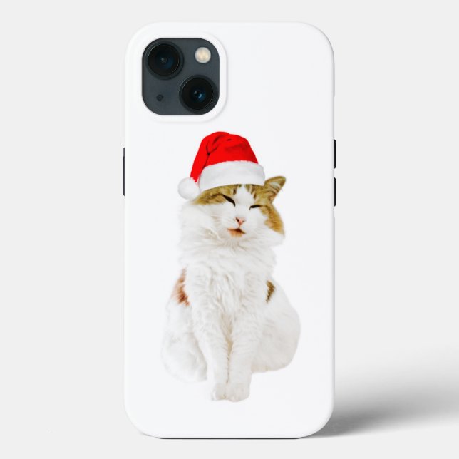 Cat with Santa's Hat Case-Mate iPhone Case (Baksida)