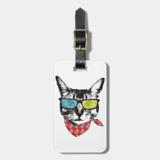Cat with sunglass bagagebricka