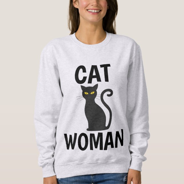 CAT WOMAN Funny Cat T-shirts (Framsida)