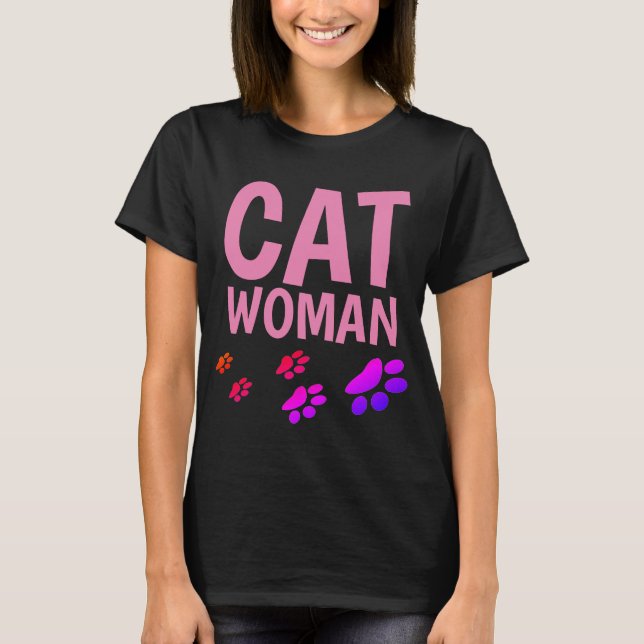 CAT WOMAN Funny Dam T-shirts & tanktop (Framsida)