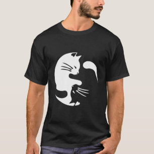Cat Yin Yang Peace Loving sammankopplad T-Shirt G