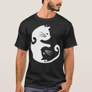 Cat Ying Yang Spirituality Meditation Yoga Gift T Shirt