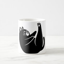 Cat Yoga #12 Digital Art Kaffemugg