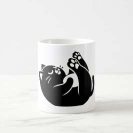 Cat Yoga #7 Digital Art Kaffemugg