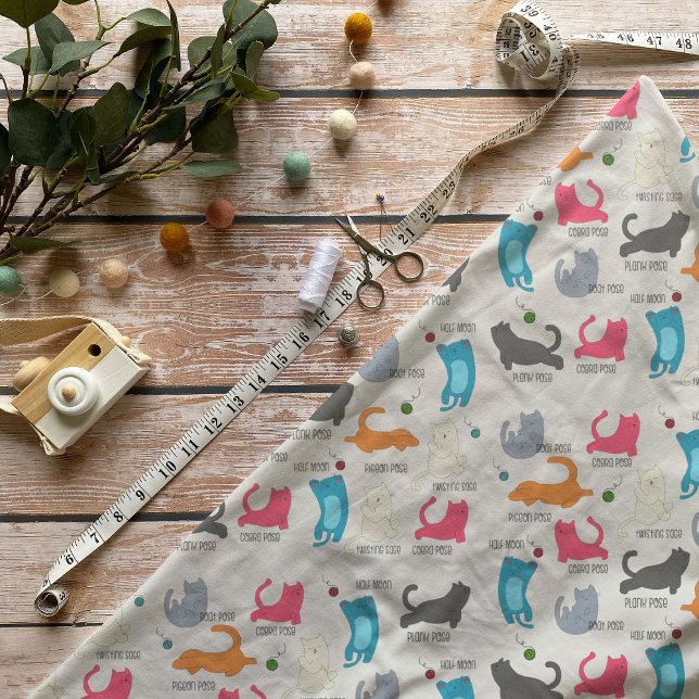 Cat Yoga Fabric Tyg (Skapare uppladdad)