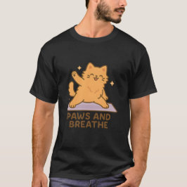 Cat Yoga Funny Illustration T Shirt