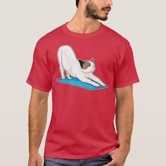 Cat Yoga Meditation Fitness T Shirt