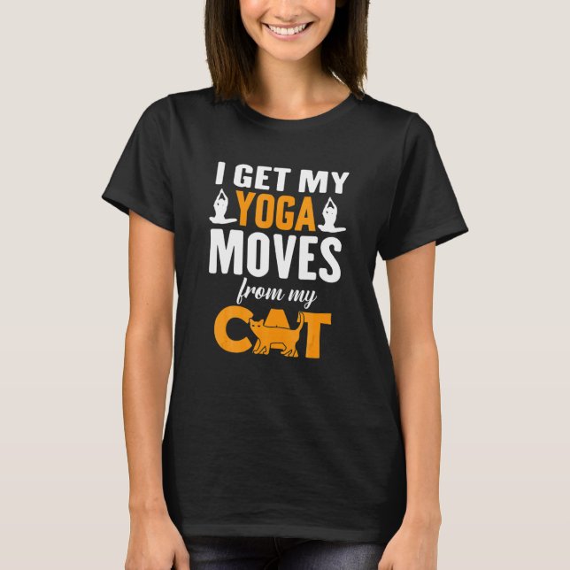 Cat Yoga Namaste Yoga Instructor Yoga Moves From M T Shirt (Framsida)