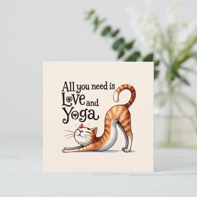 Cat Yoga Pose - allt du behöver är Kärlek och Yoga (Stående Fram)