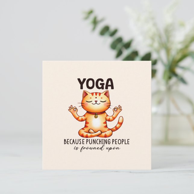 Cat Yoga Pose - Funny Yoga (Stående Fram)