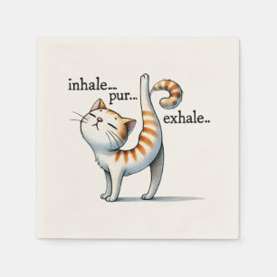 Cat Yoga Pose - Inhale - Pur - Exhale Pappersservett