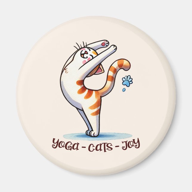 Cat Yoga Pose - Yoga - Cats - Joy Magnet (Framsidan)