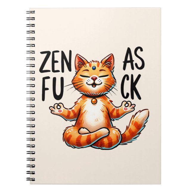 Cat Yoga Pose - Zen Anteckningsbok (Framsidan)