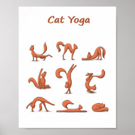 Cat Yoga Poster